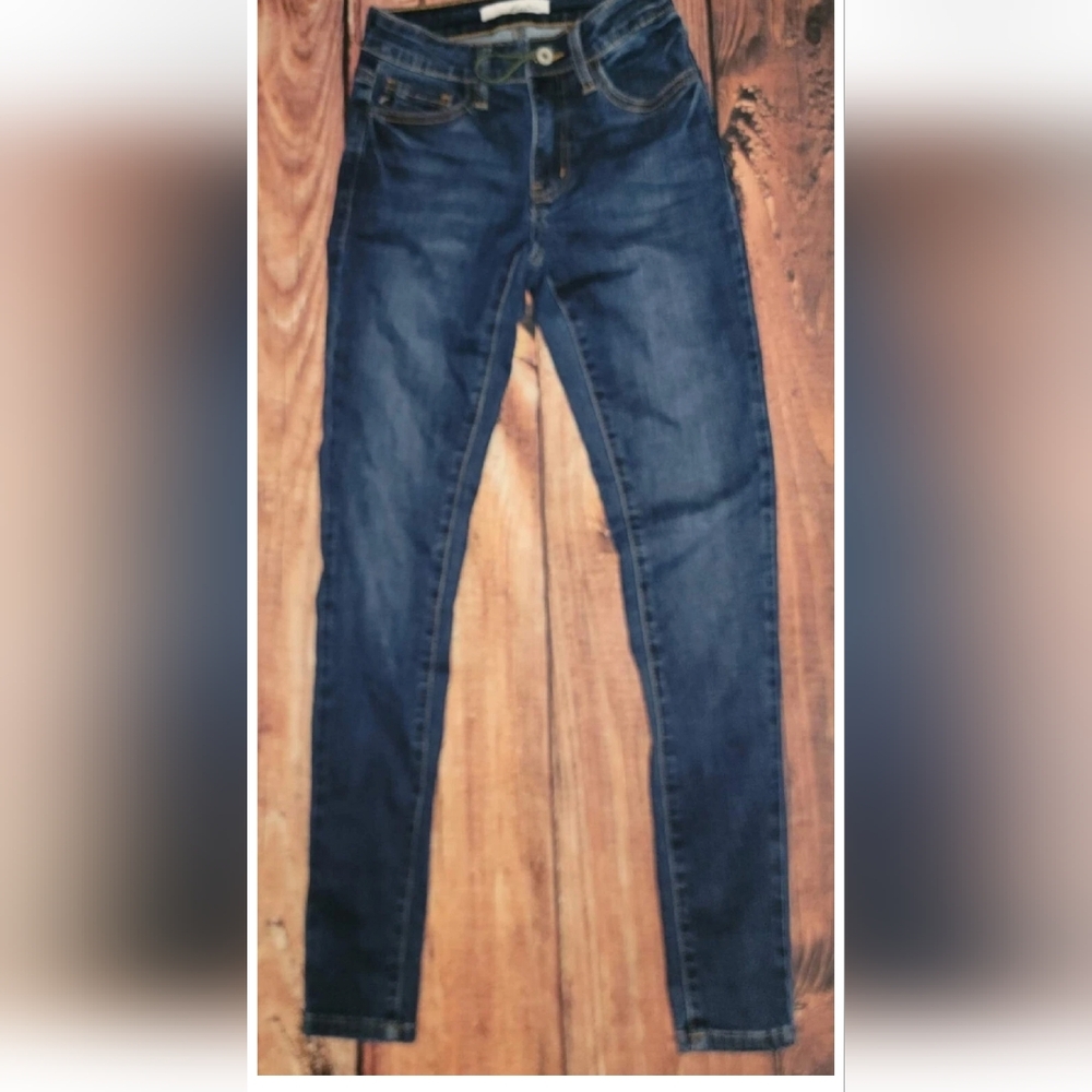 Kancan Mid Rise Womens Skinny Jeans Style Kc11214d cut 43863 Sz 23 X 28